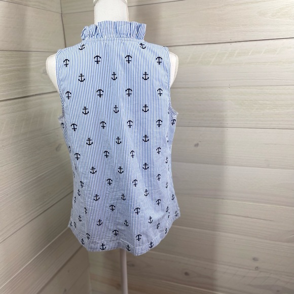 Crown & Ivy Pinstripes and Anchors Top PL - Picture 3 of 5